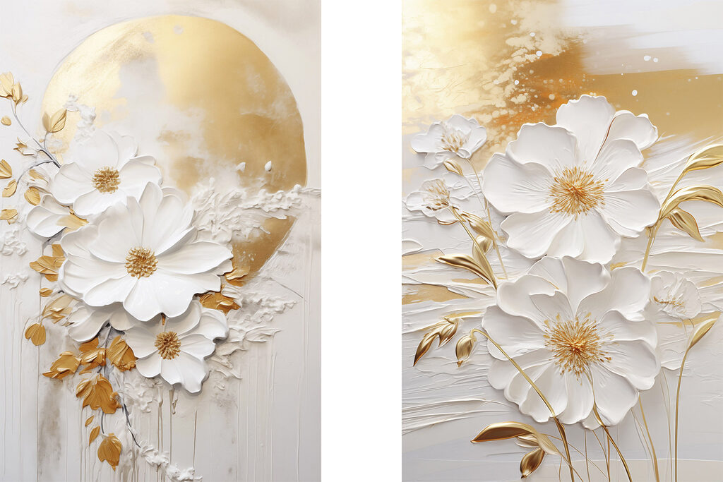 Flores sob a lua — design completo