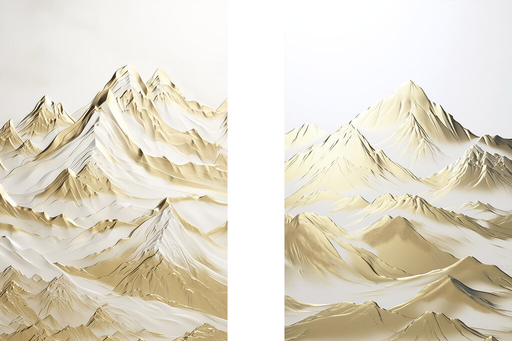 Montanhas com neve — design completo