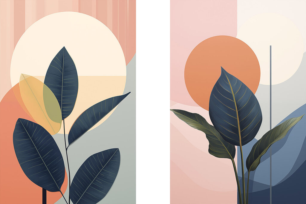 Folhas diante do sol — design completo