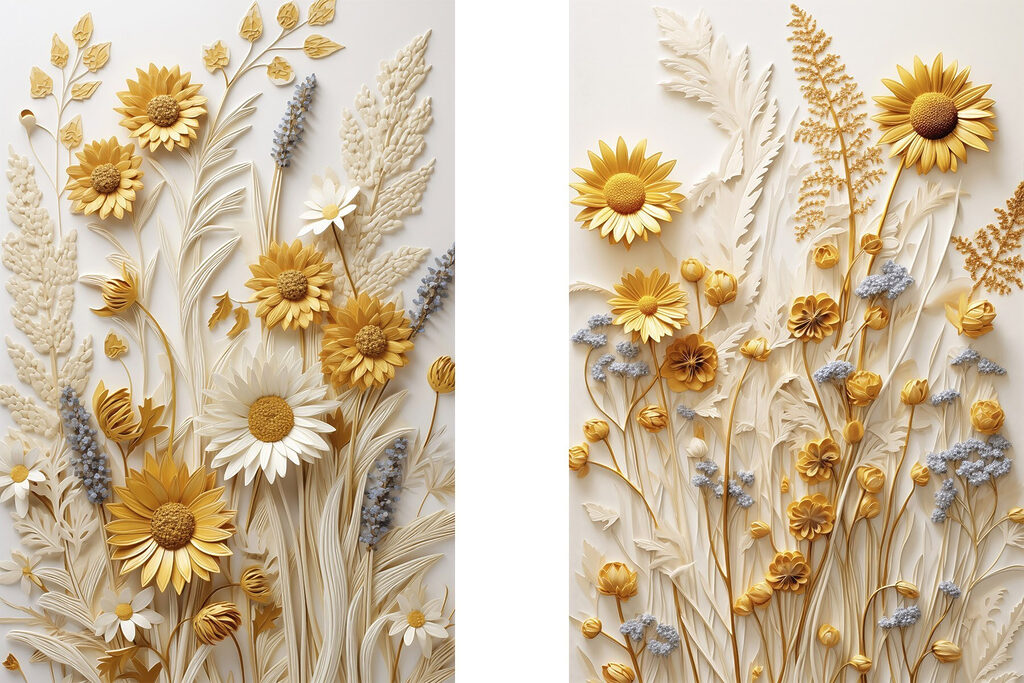 Flores silvestres amarelas — design completo