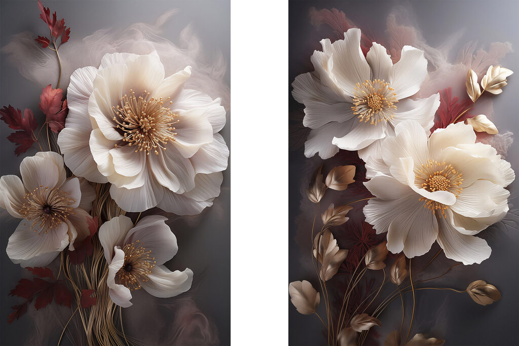 Flores ao entardecer — design completo