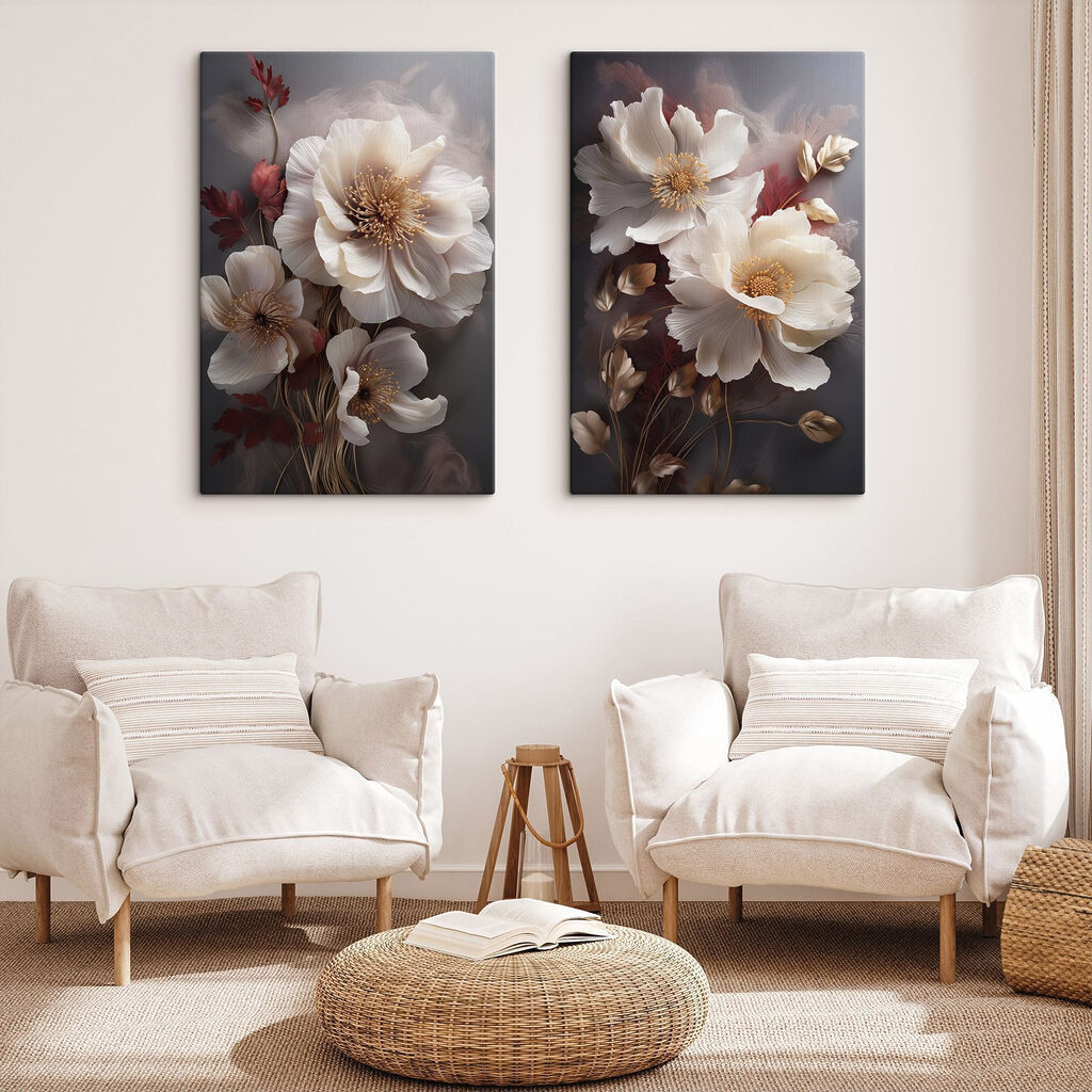Flores ao entardecer — interior 1