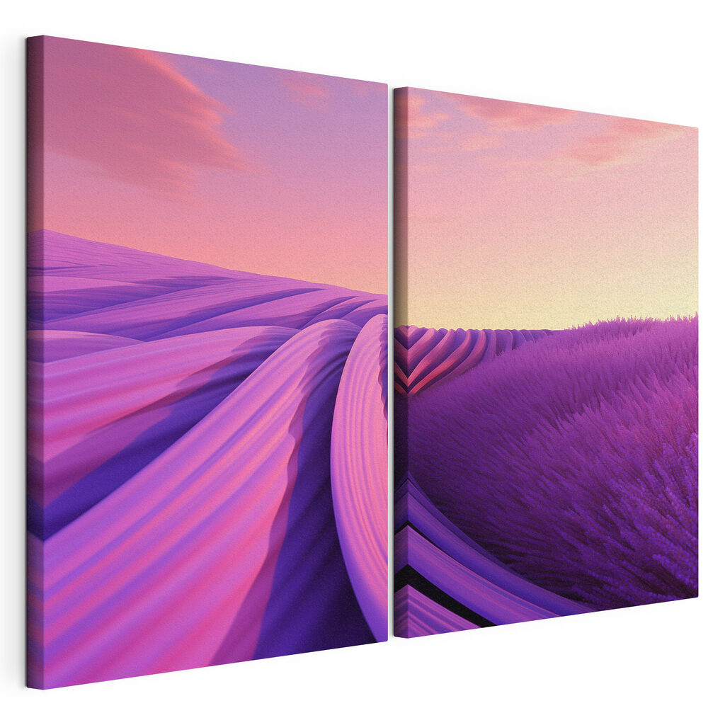 Lavanda sob céu rosa — vista do produto