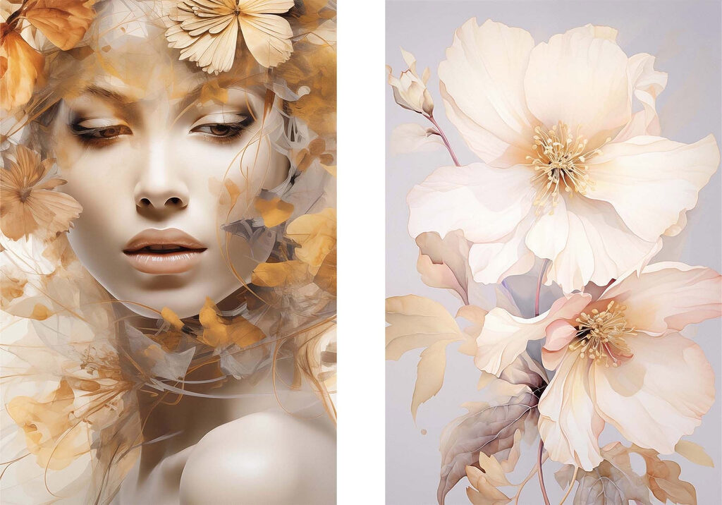 Mulher com manequim — design completo