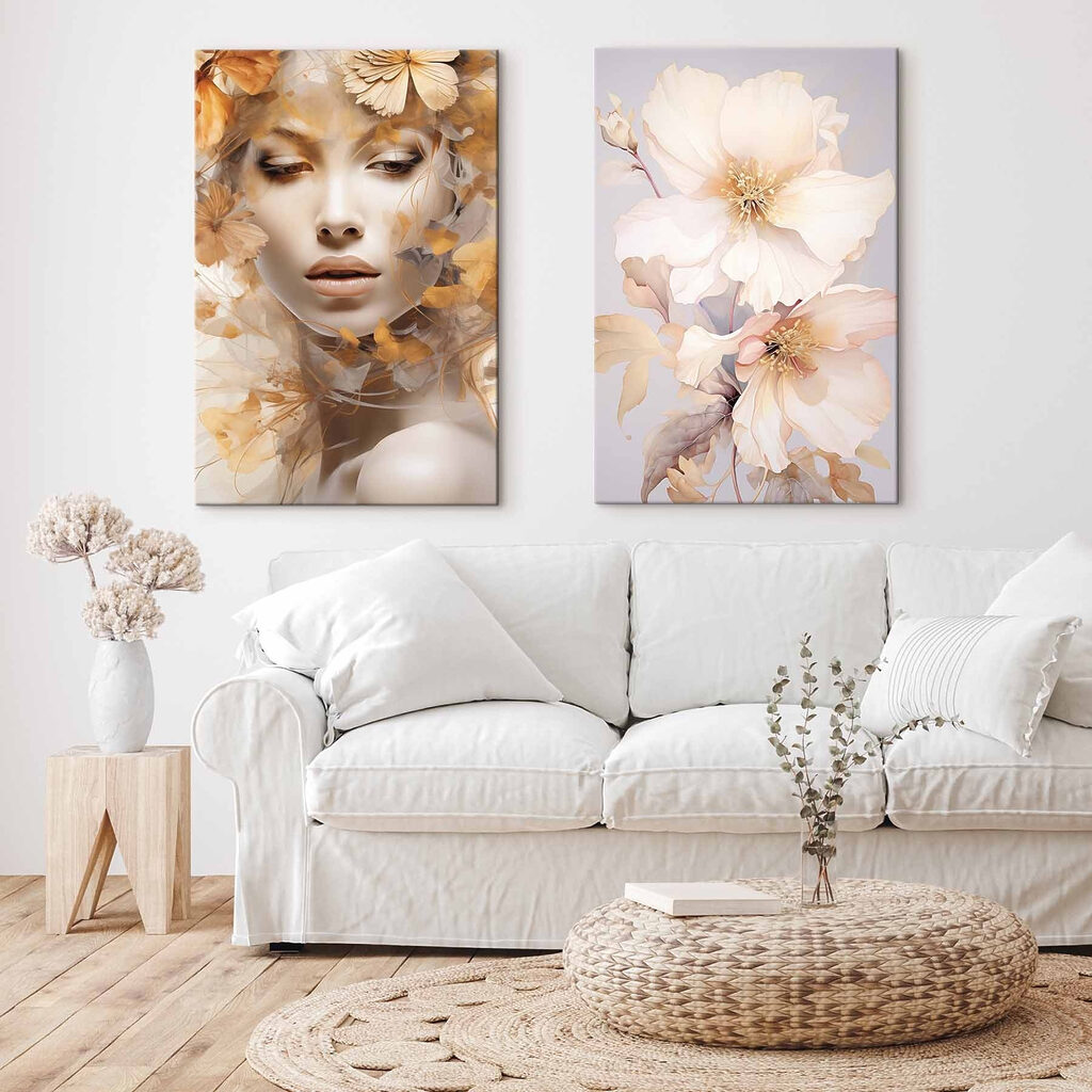 Mulher com manequim — interior 1
