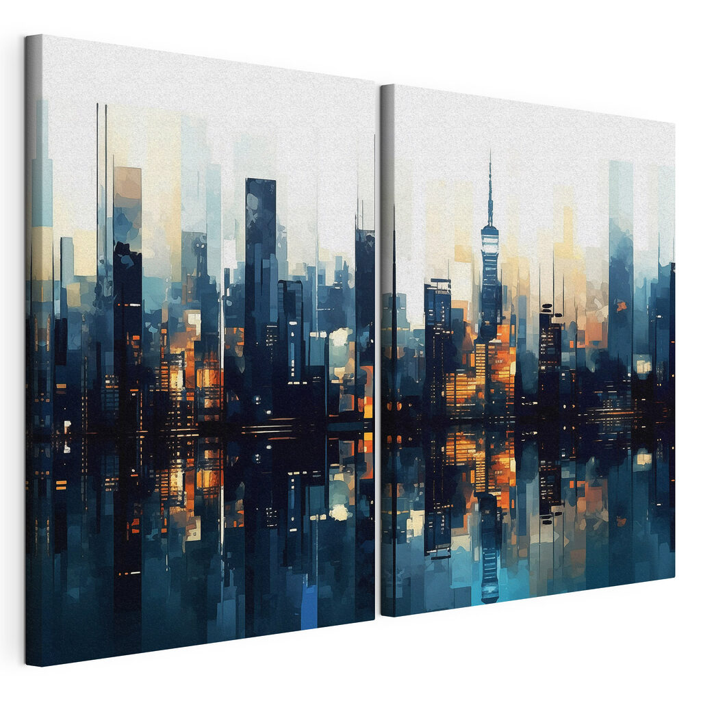 Cidade iluminada na água — vista do produto
