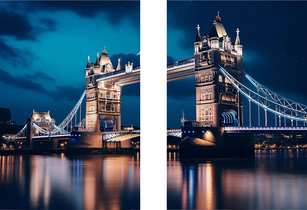 Ponte noturna de torres — design completo