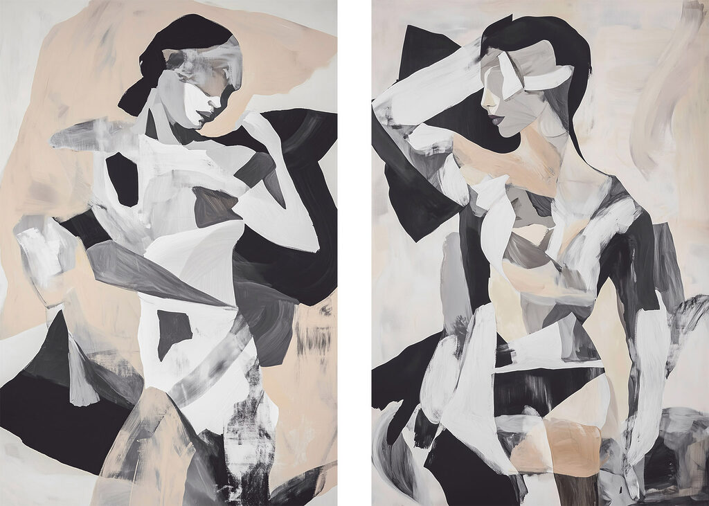 Duas imagens de mulher — design completo