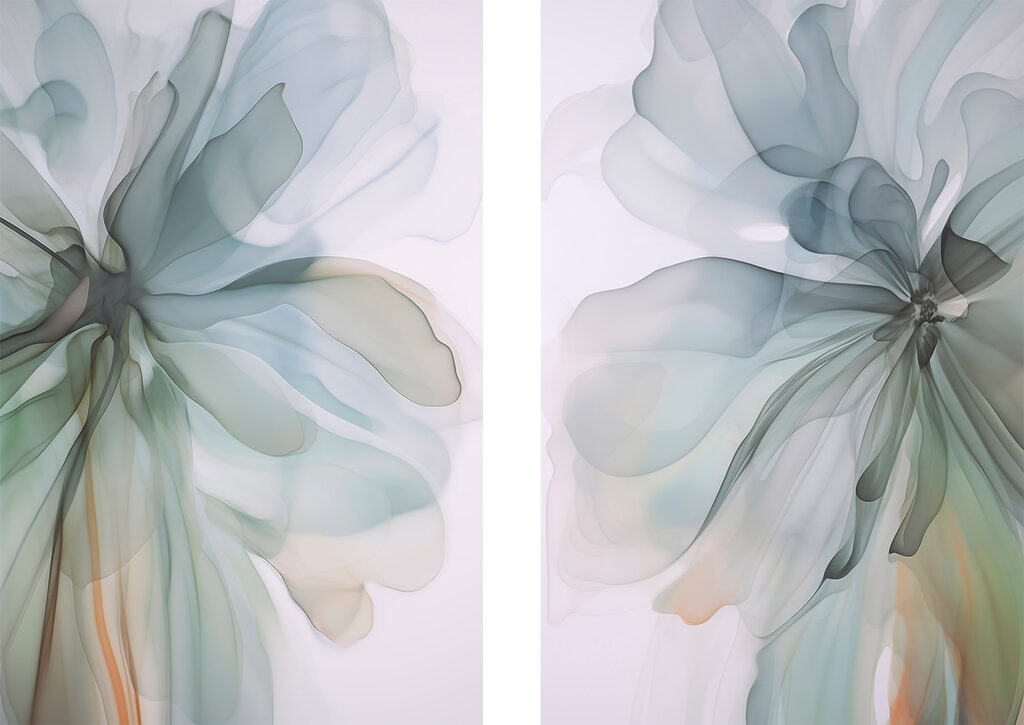Flores suaves e fluidas — design completo