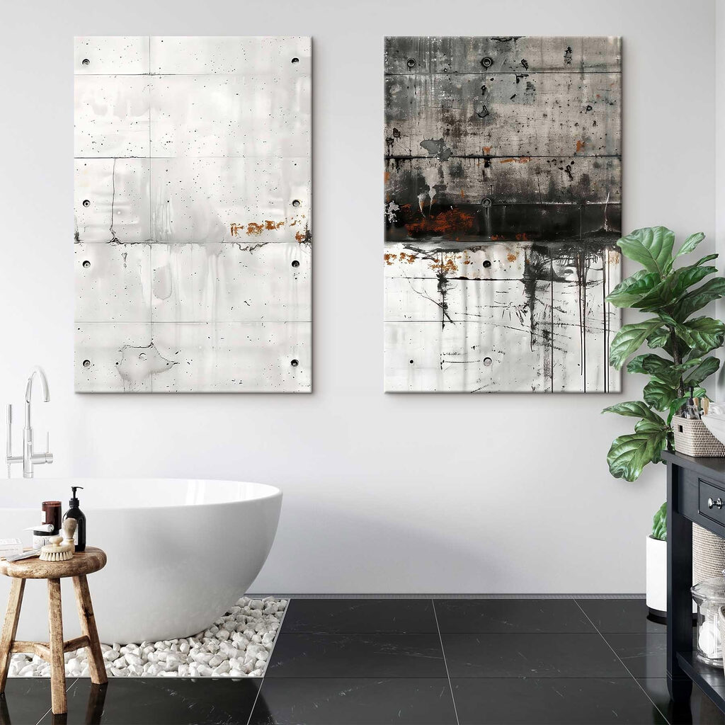Manchas cinzentas e pinceladas — interior 2
