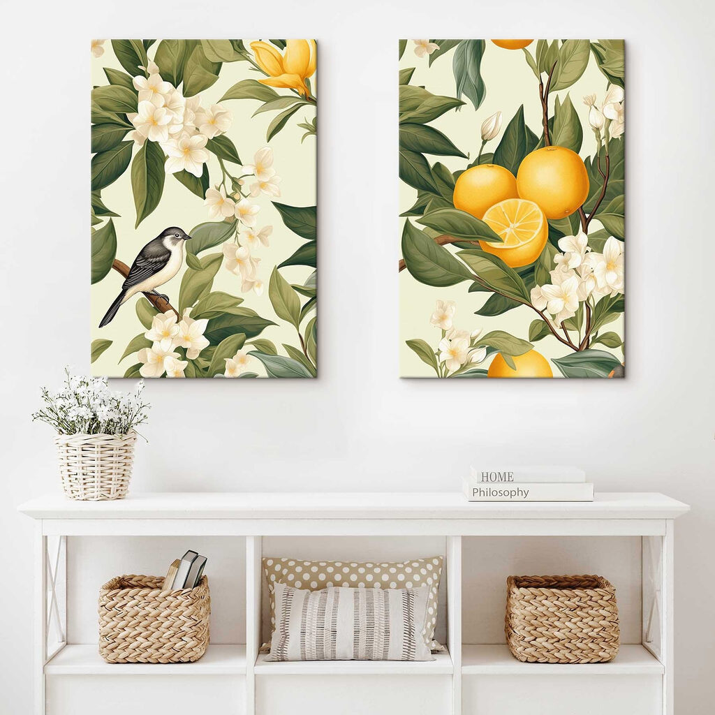 Laranjas entre flores — interior 2