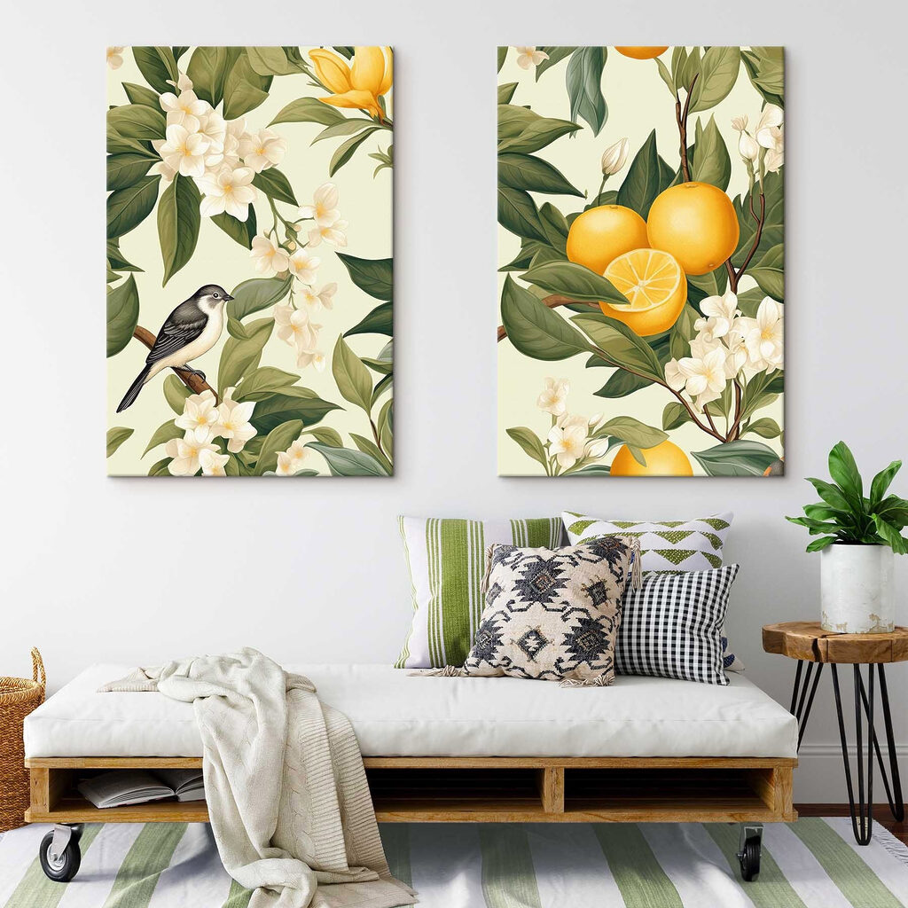 Laranjas entre flores — interior 1
