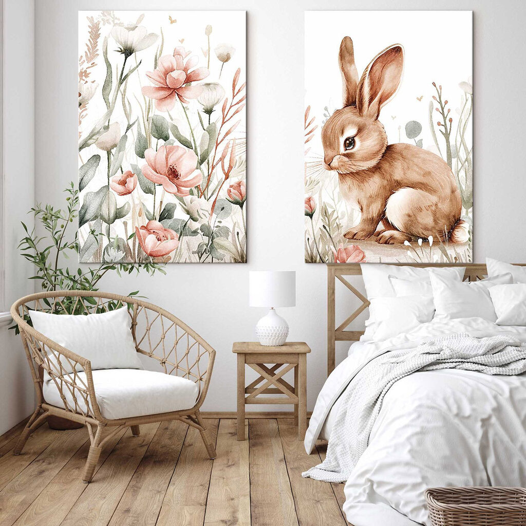 Coelho entre flores — interior 2