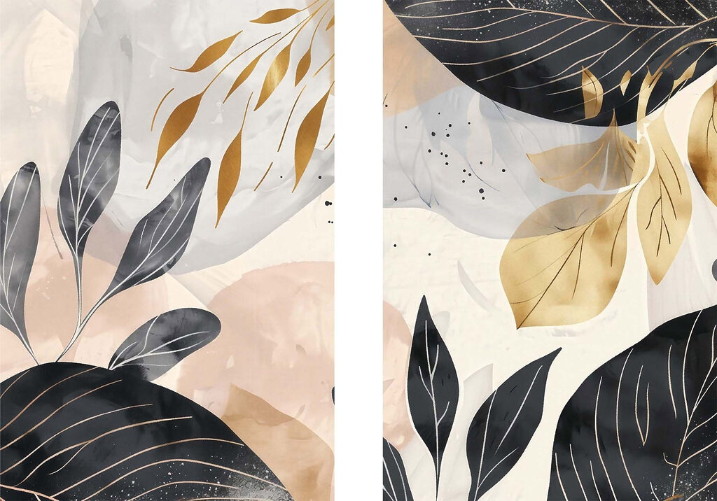 Folhas suaves e elegantes — design completo