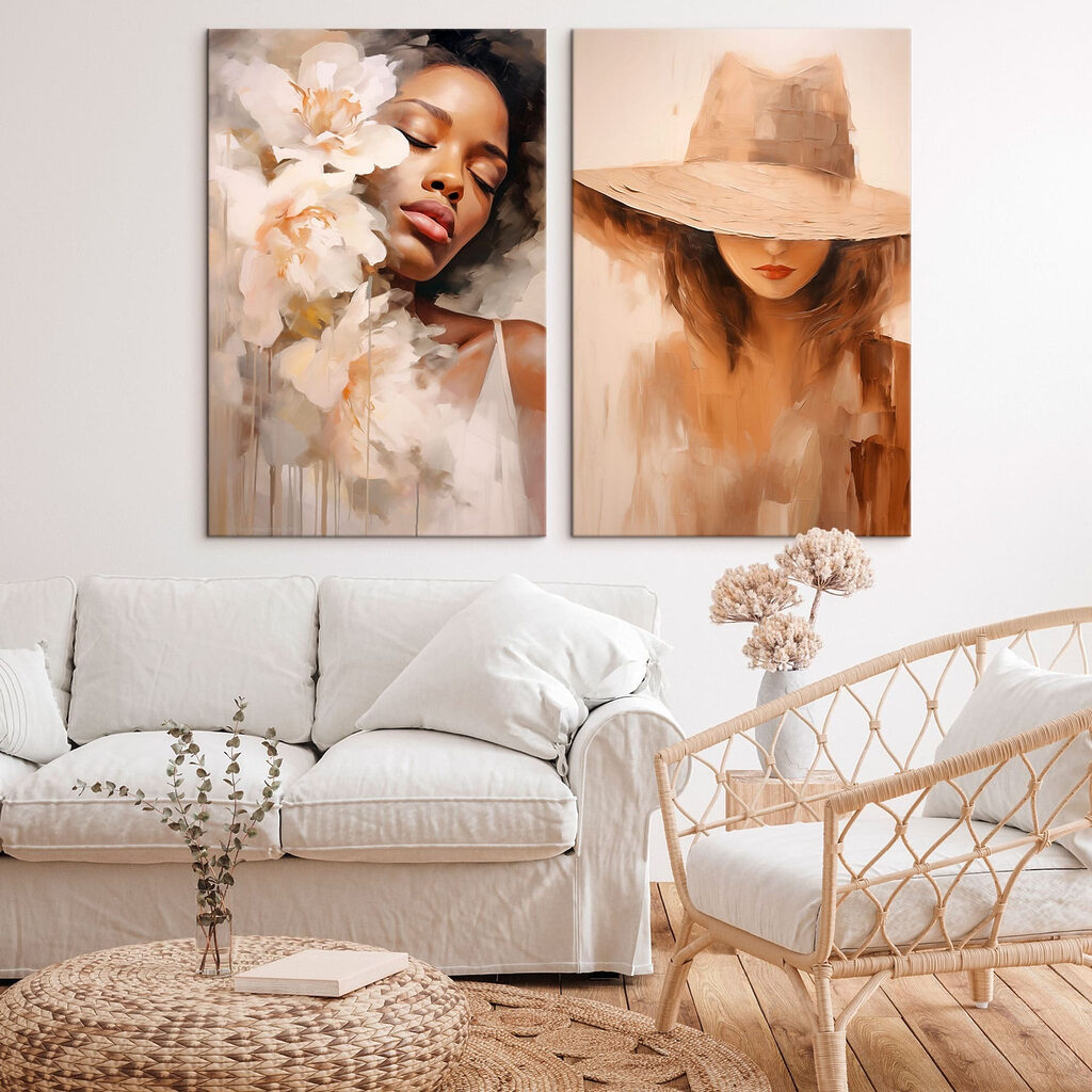 Mulher em pintura — interior 3