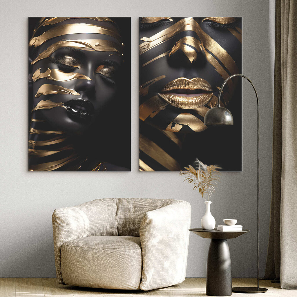 Retratos com fitas douradas — interior 3