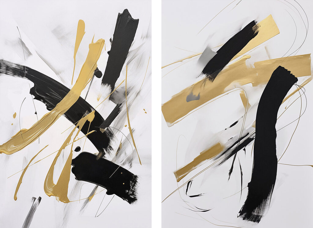 Pinceladas em contraste — design completo