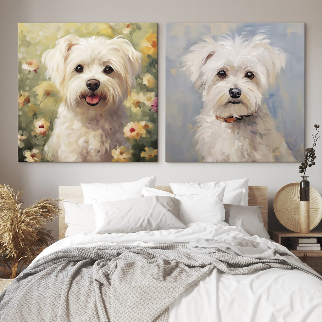 Cachorrinhos entre flores — interior 2