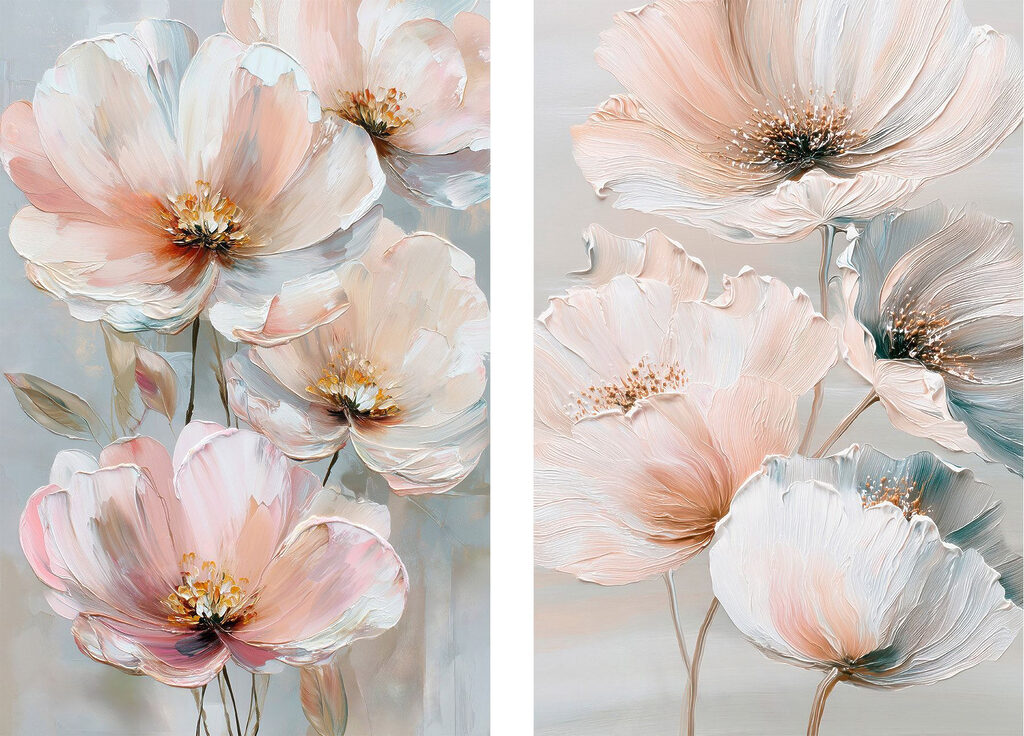 Flores refinadas pastel — design completo