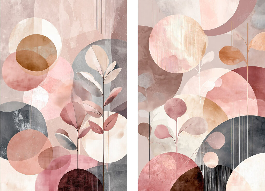 Ramos entre formas redondas — design completo