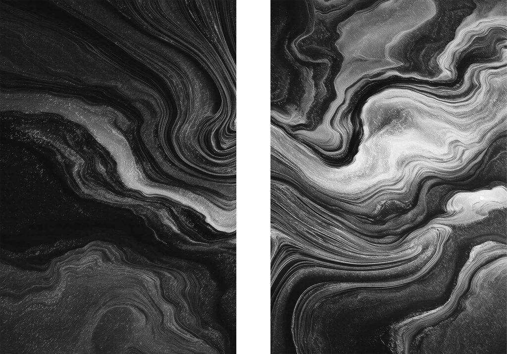 Veios pretos e brancos — design completo