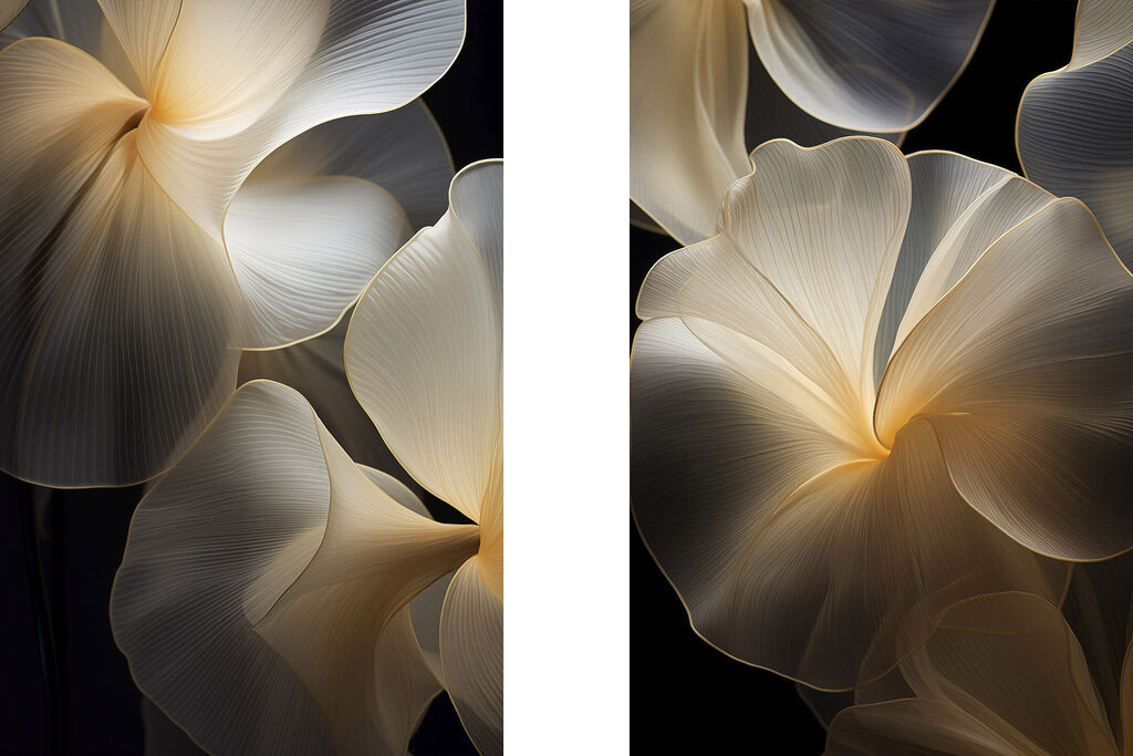 Motivos florais delicados — design completo