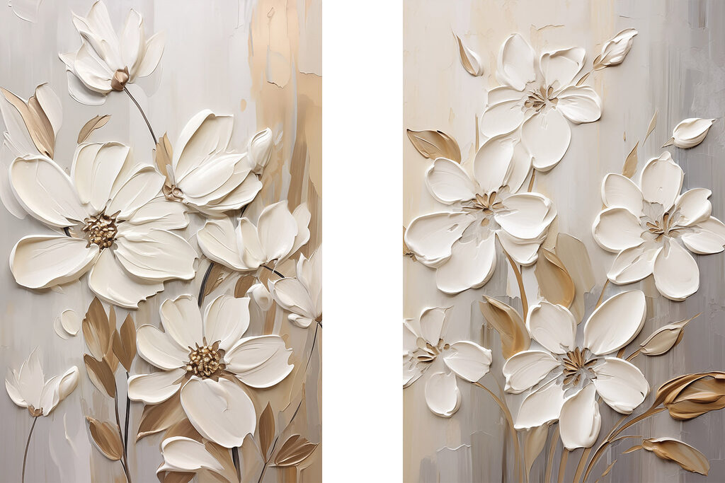 Ramos de flores brancas — design completo
