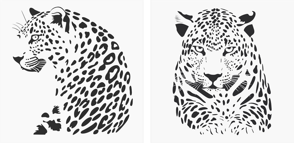 Leopardo gráfico — design completo