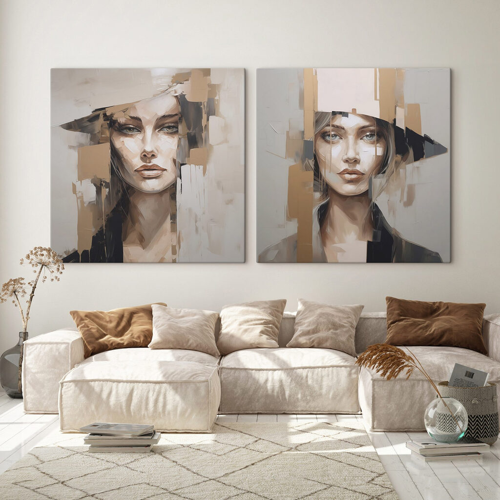 Duas mulheres de chapéu — interior 1