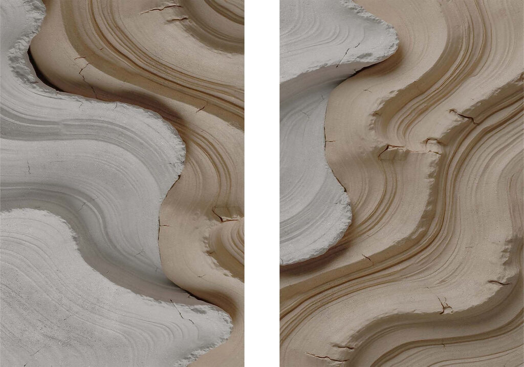 Curvas fluidas terrosas — design completo
