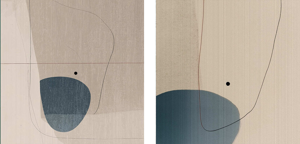 Manchas arredondadas e linhas — design completo