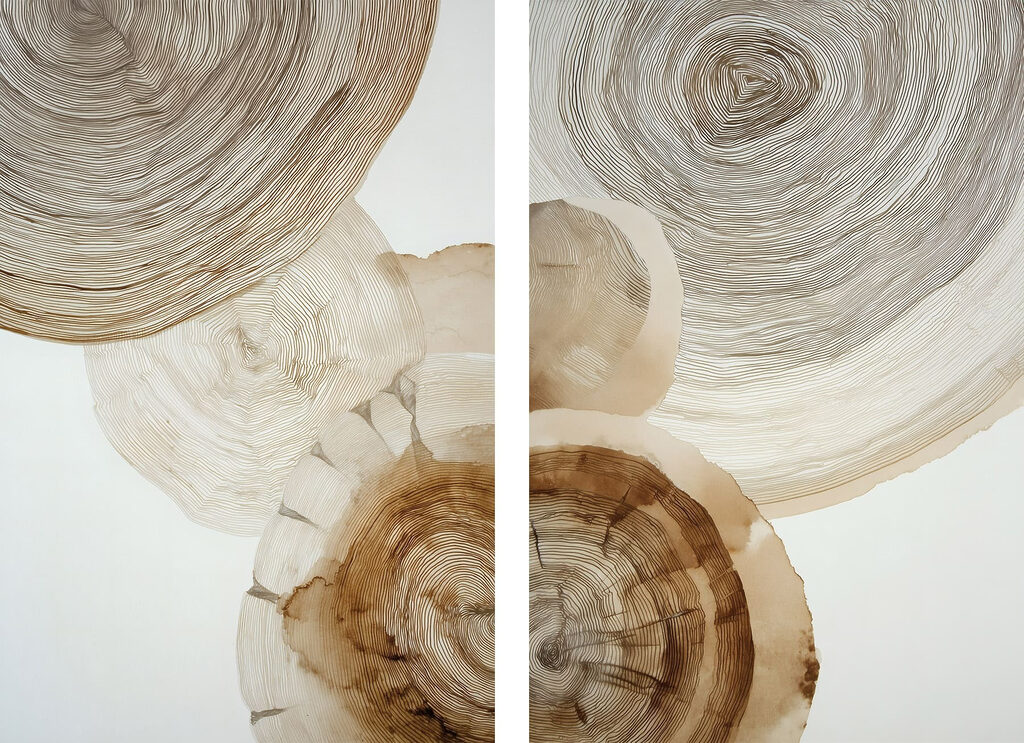Abstrato em tons neutros — design completo