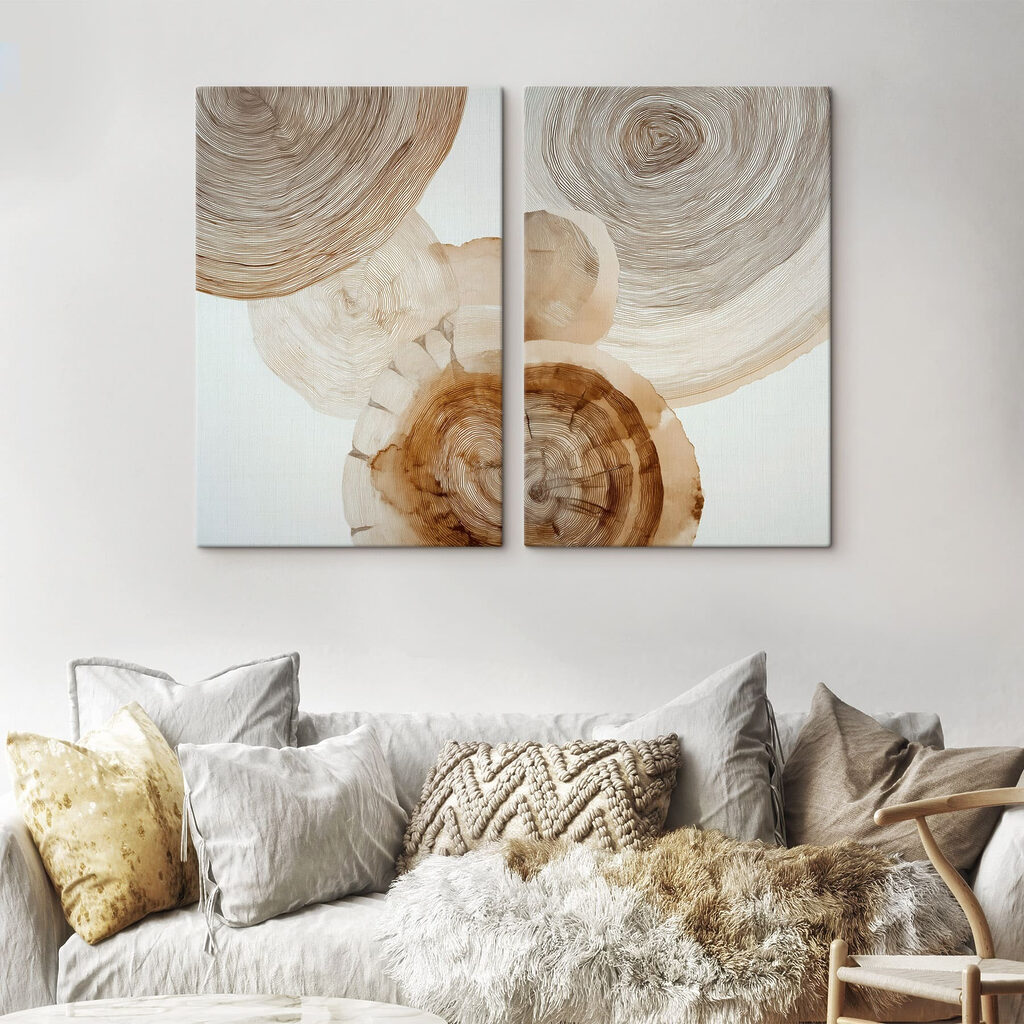 Abstrato em tons neutros — interior 1