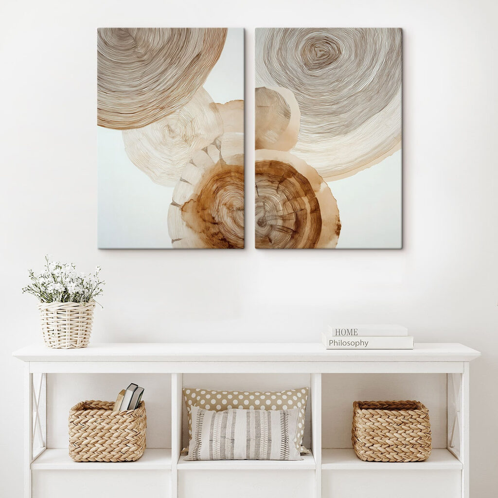 Abstrato em tons neutros — interior 2