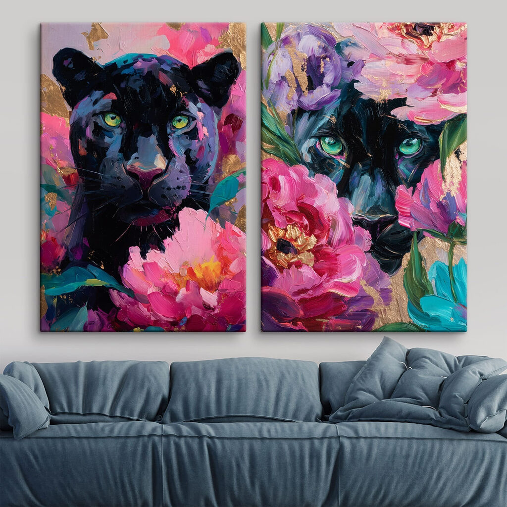 Pantera com flores — interior 1