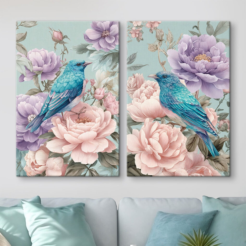Aves entre flores — interior 1