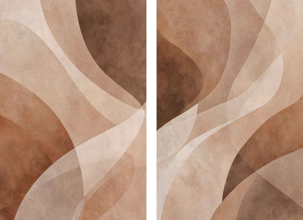 Fitas em tons terra — design completo