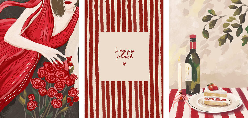 Colagem com vela — design completo