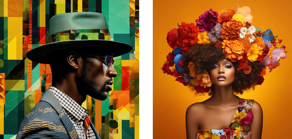 Casal com flores — design completo