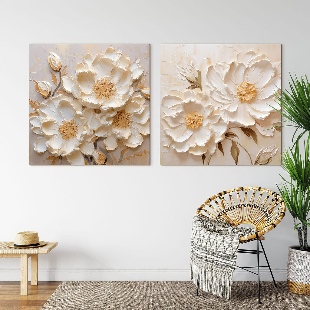 Flores com bordas douradas — interior 2