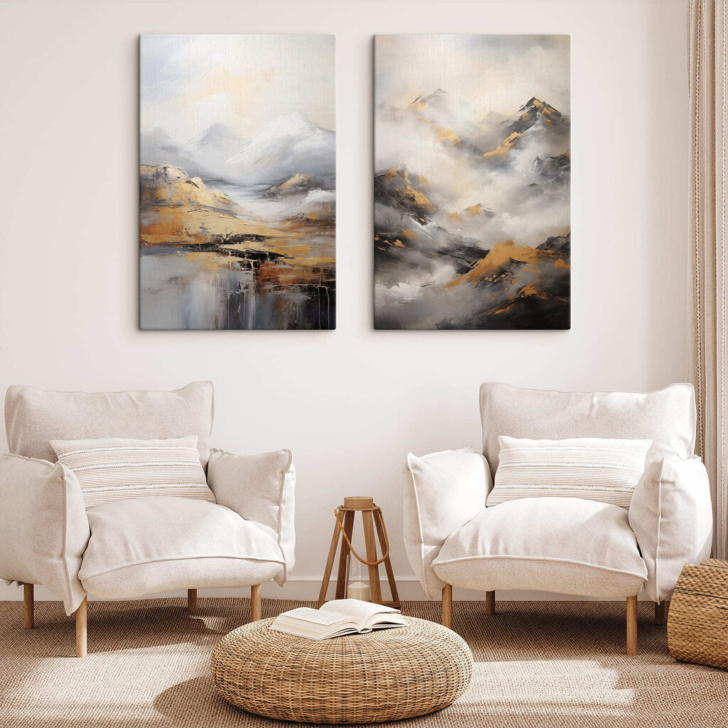 Montanhas entre nuvens — interior 1
