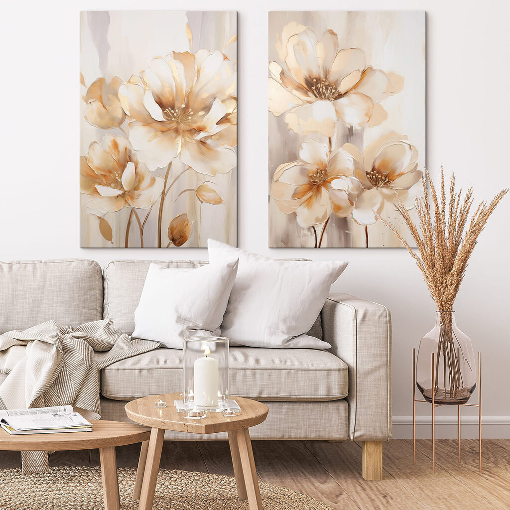 Flores sobre bege — interior 2