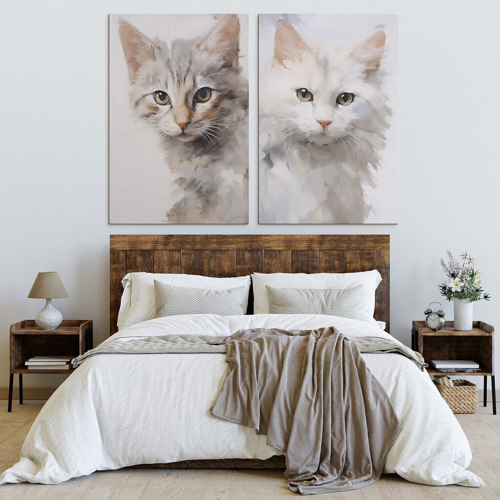 Gatos de cabeça virada — interior 2