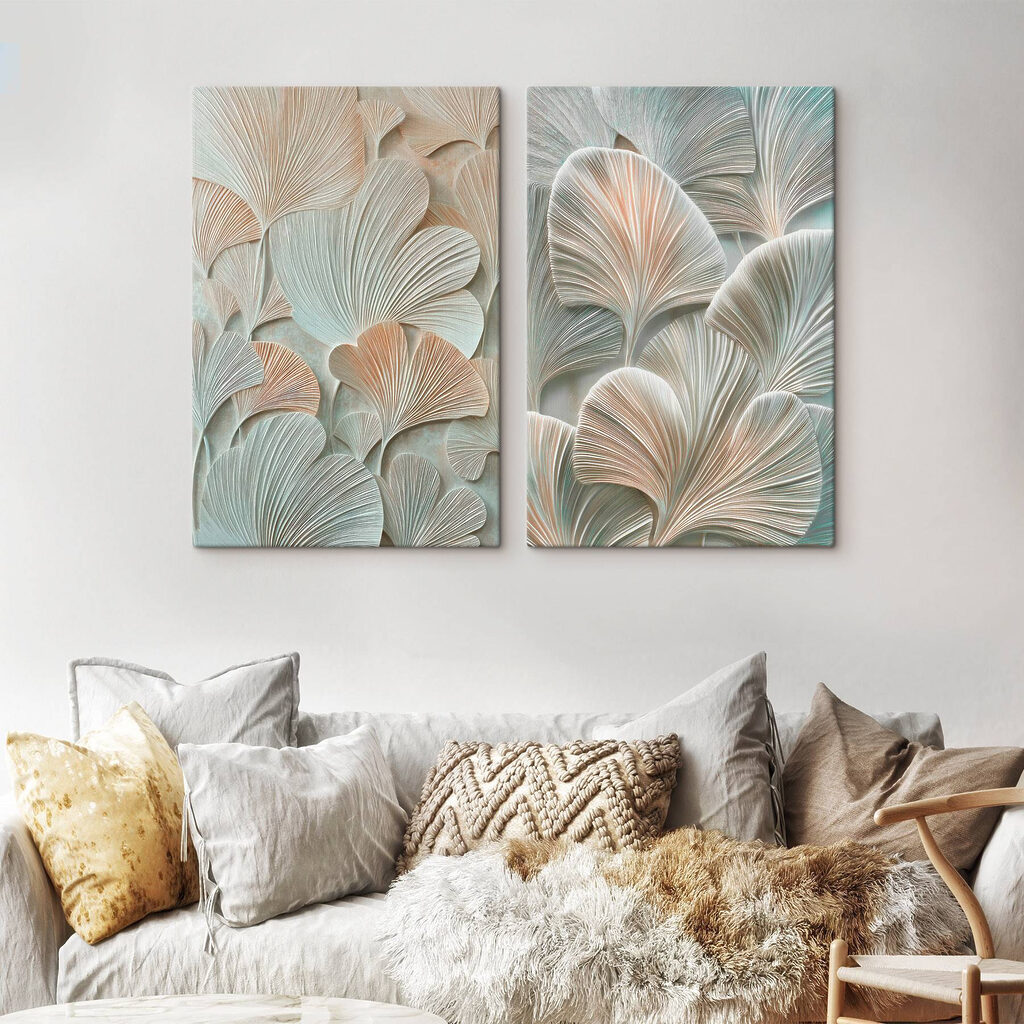 Folhas em leque — interior 1