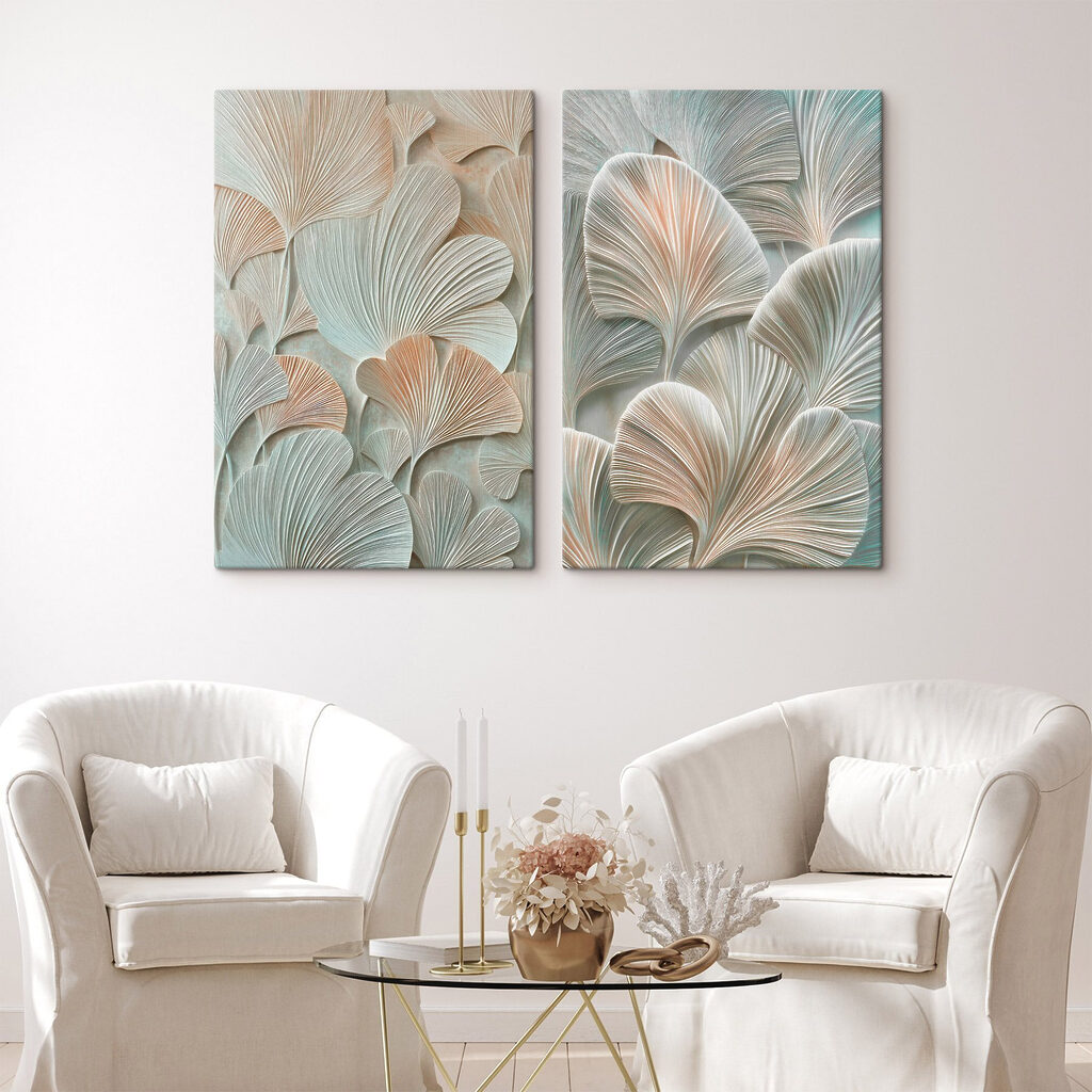 Folhas em leque — interior 2