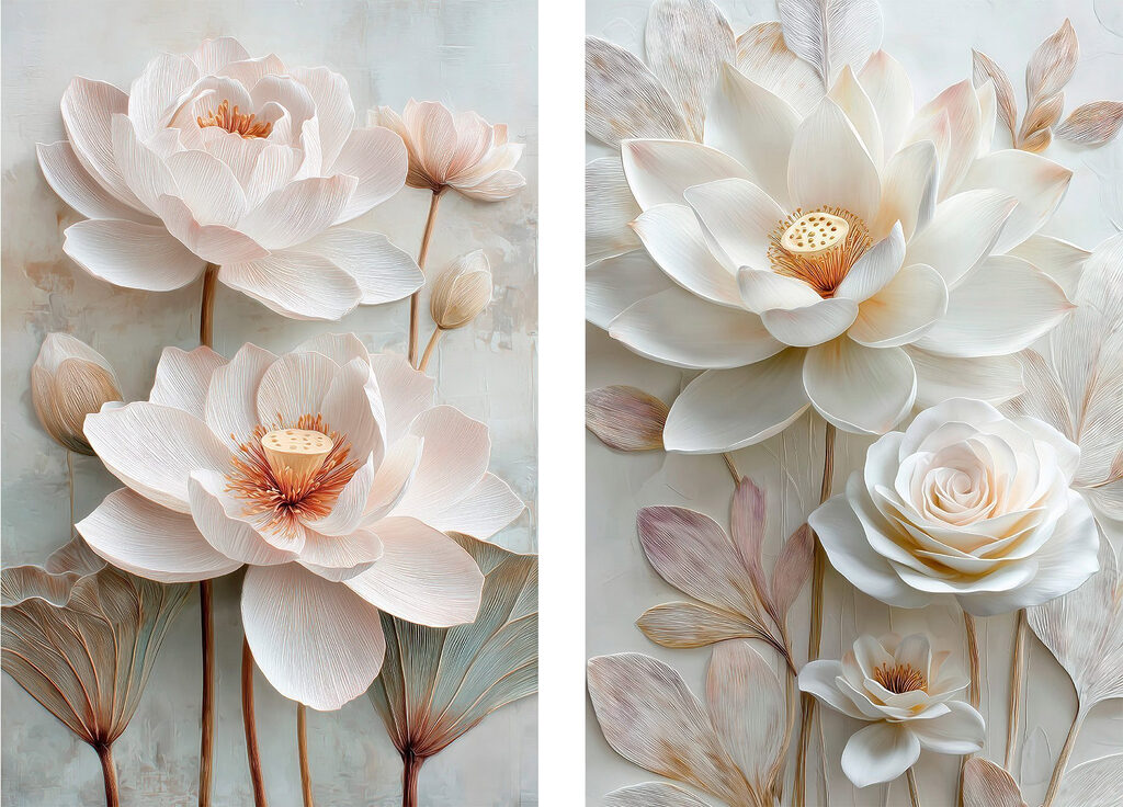 Jardim de flores suaves — design completo