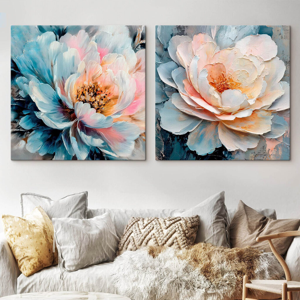 Flores com centro dourado — interior 1