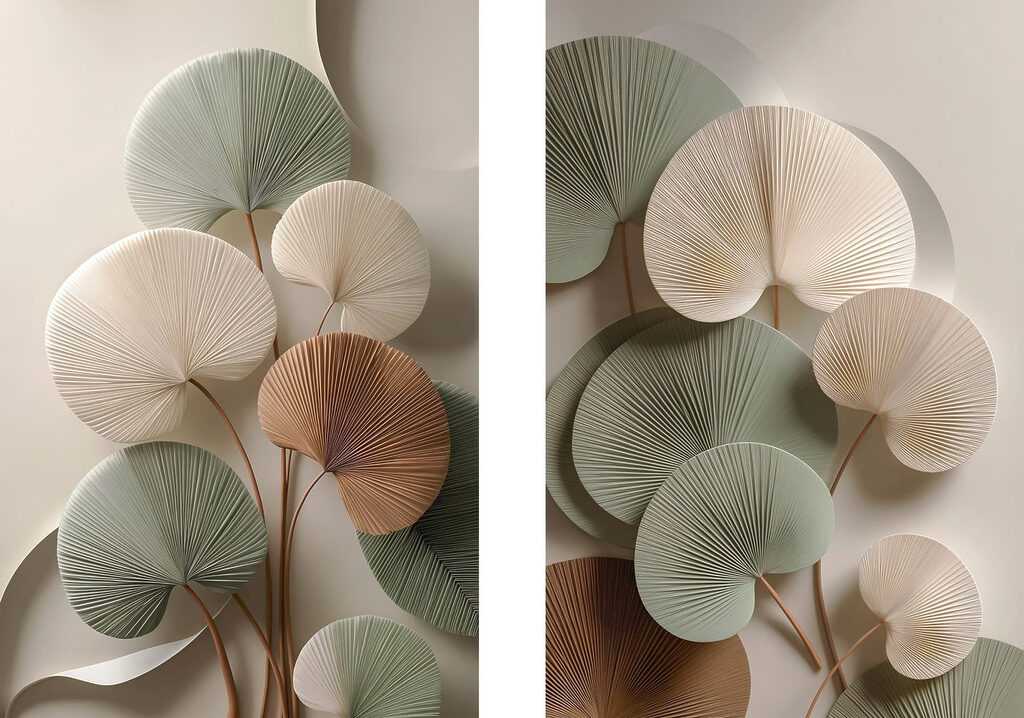 Folhas em papel suave — design completo