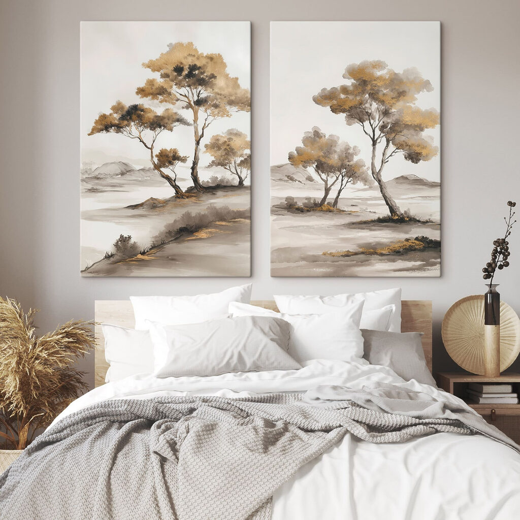 Árvores em paisagem aberta — interior 1