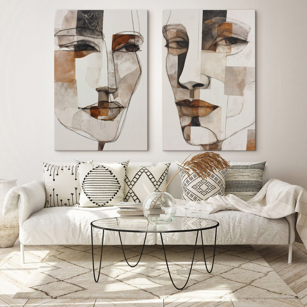 Rostos facetados — interior 1